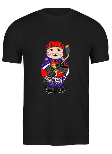 Заказать мужскую футболку в Москве. Футболка классическая Символ российского хоккея от theirenemen - готовые дизайны и нанесение принтов.