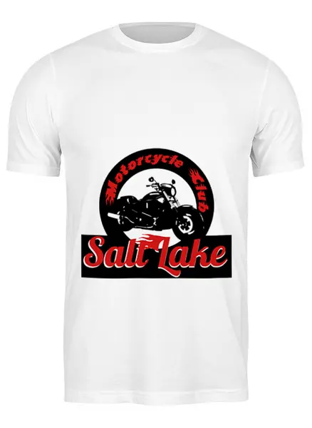Заказать мужскую футболку в Москве. Футболка классическая salt lake от okonit - готовые дизайны и нанесение принтов.