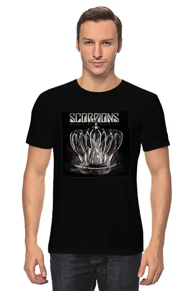 Заказать мужскую футболку в Москве. Футболка классическая Scorpions от Fedor - готовые дизайны и нанесение принтов.