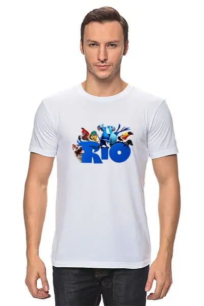 Заказать мужскую футболку в Москве. Футболка классическая Rio All Stars от deppski - готовые дизайны и нанесение принтов.
