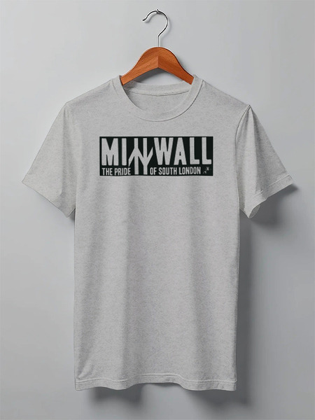 Заказать мужскую футболку в Москве. Футболка классическая Millwall - the Pride of South London от Millwall Supporters Club Russia - готовые дизайны и нанесение принтов.