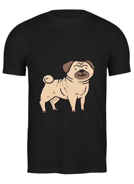 Заказать мужскую футболку в Москве. Футболка классическая Собака от svetlanas - готовые дизайны и нанесение принтов.