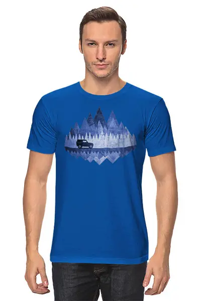Заказать мужскую футболку в Москве. Футболка классическая  Offroad Expedition от oneredfoxstore@gmail.com - готовые дизайны и нанесение принтов.