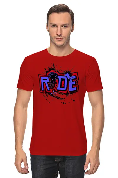 Заказать мужскую футболку в Москве. Футболка классическая Ride Colors от oneredfoxstore@gmail.com - готовые дизайны и нанесение принтов.