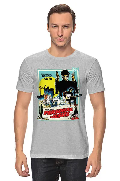 Заказать мужскую футболку в Москве. Футболка классическая Depeche Mode / Personal Jesus от OEX design - готовые дизайны и нанесение принтов.