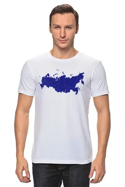 Заказать мужскую футболку в Москве. Футболка классическая РОССИЯ от Jimmy Flash - готовые дизайны и нанесение принтов.
