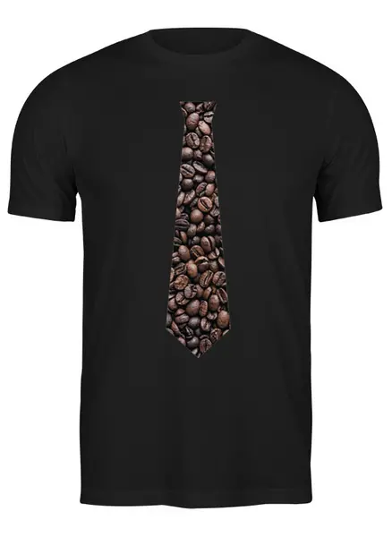 Заказать мужскую футболку в Москве. Футболка классическая Кофейные зерна от Artriver  - готовые дизайны и нанесение принтов.