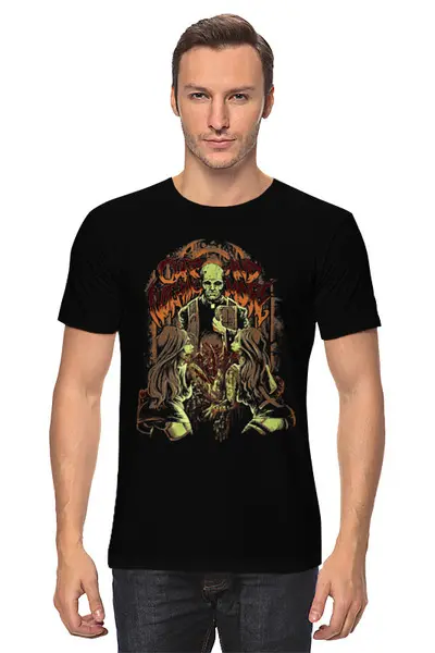 Заказать мужскую футболку в Москве. Футболка классическая Horror   от T-shirt print  - готовые дизайны и нанесение принтов.