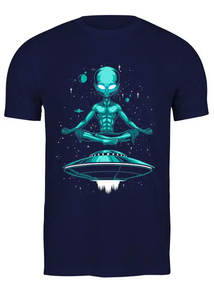 Заказать мужскую футболку в Москве. Футболка классическая ☢UFO☢ от balden - готовые дизайны и нанесение принтов.