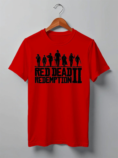 Заказать мужскую футболку в Москве. Футболка классическая Red Dead Redemption 2 от balden - готовые дизайны и нанесение принтов.