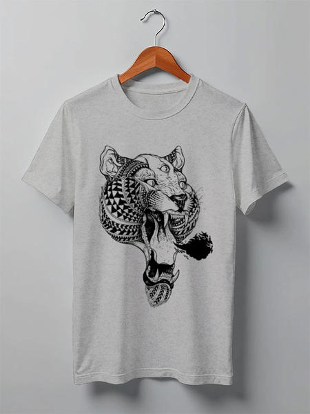 Заказать мужскую футболку в Москве. Футболка классическая Tiger от YellowCloverShop - готовые дизайны и нанесение принтов.