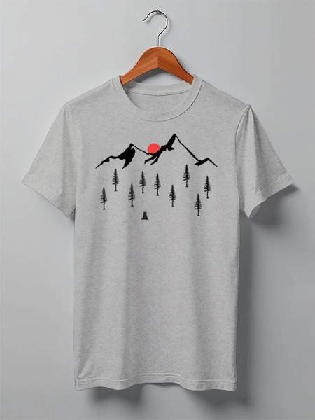 Заказать мужскую футболку в Москве. Футболка классическая Bear Here от oneredfoxstore@gmail.com - готовые дизайны и нанесение принтов.