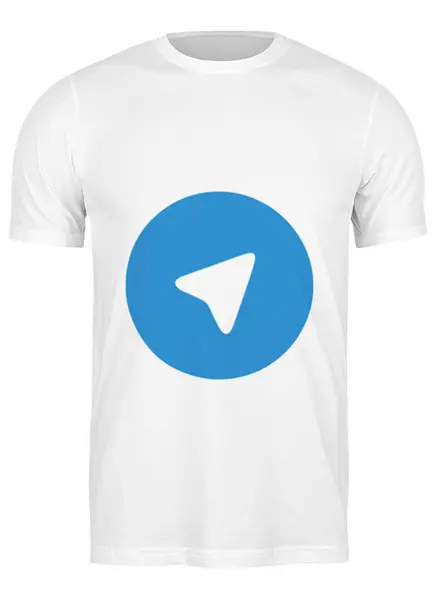 Заказать мужскую футболку в Москве. Футболка классическая Логотип Telegram от YellowCloverShop - готовые дизайны и нанесение принтов.