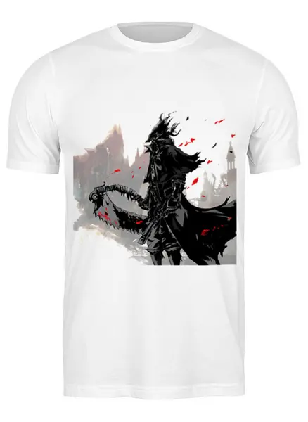 Заказать мужскую футболку в Москве. Футболка классическая Bloodborne от GeekFox  - готовые дизайны и нанесение принтов.