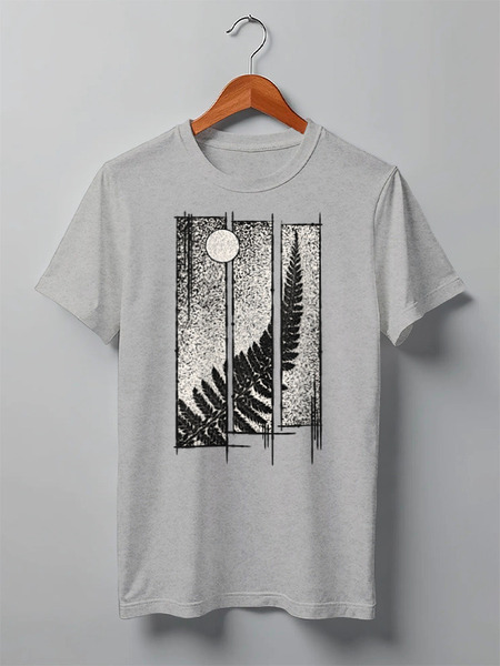 Заказать мужскую футболку в Москве. Футболка классическая Moon Fern от oneredfoxstore@gmail.com - готовые дизайны и нанесение принтов.