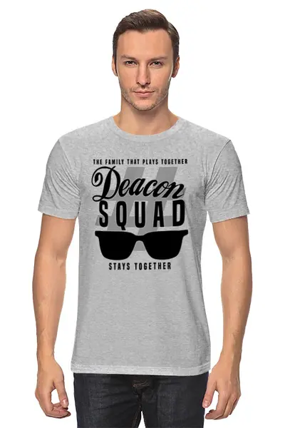 Заказать мужскую футболку в Москве. Футболка классическая Deacon squad  от ПРИНТЫ ПЕЧАТЬ  - готовые дизайны и нанесение принтов.