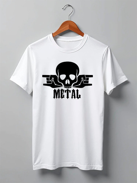 Заказать мужскую футболку в Москве. Футболка классическая Metal от gopotol - готовые дизайны и нанесение принтов.