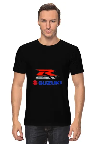 Заказать мужскую футболку в Москве. Футболка классическая R gsx suzuki sport от Elvis - готовые дизайны и нанесение принтов.