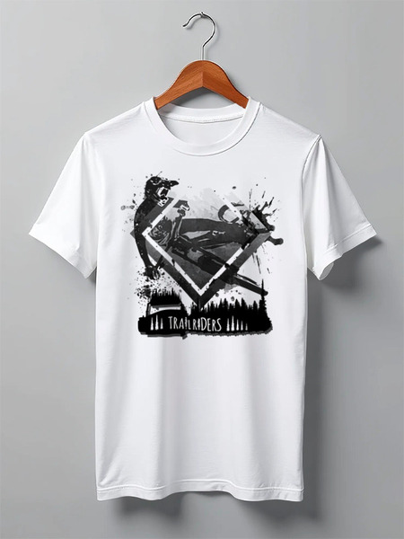 Заказать мужскую футболку в Москве. Футболка классическая Mountain Bike от oneredfoxstore@gmail.com - готовые дизайны и нанесение принтов.