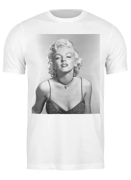 Заказать мужскую футболку в Москве. Футболка классическая Marilyn Monroe   от KinoArt - готовые дизайны и нанесение принтов.