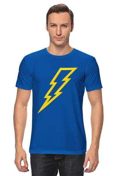 Заказать мужскую футболку в Москве. Футболка классическая Flash от troyaperformans@mail.ru - готовые дизайны и нанесение принтов.