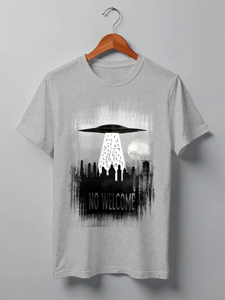 Заказать мужскую футболку в Москве. Футболка классическая Aliens от oneredfoxstore@gmail.com - готовые дизайны и нанесение принтов.