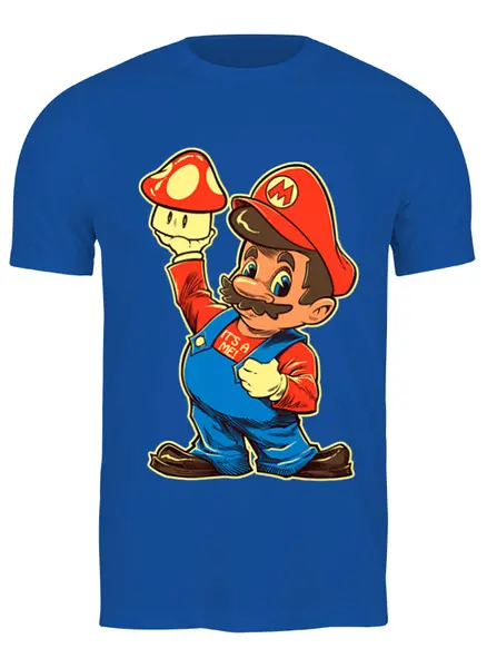 Заказать мужскую футболку в Москве. Футболка классическая Супер Марио от printik - готовые дизайны и нанесение принтов.