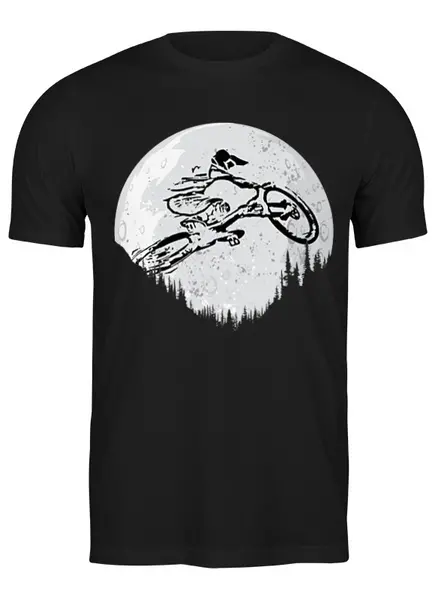 Заказать мужскую футболку в Москве. Футболка классическая Mountain Bike от oneredfoxstore@gmail.com - готовые дизайны и нанесение принтов.