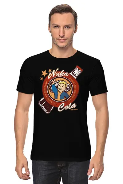 Заказать мужскую футболку в Москве. Футболка классическая Квантовая ядер кола от printik - готовые дизайны и нанесение принтов.