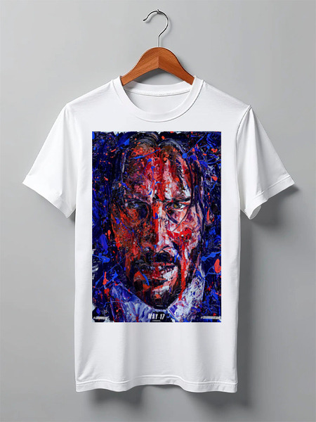 Заказать мужскую футболку в Москве. Футболка классическая Джон Уик / John Wick от kino.printio.ru - готовые дизайны и нанесение принтов.