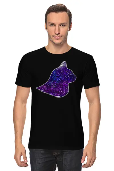 Заказать мужскую футболку в Москве. Футболка классическая Cats Here от oneredfoxstore@gmail.com - готовые дизайны и нанесение принтов.