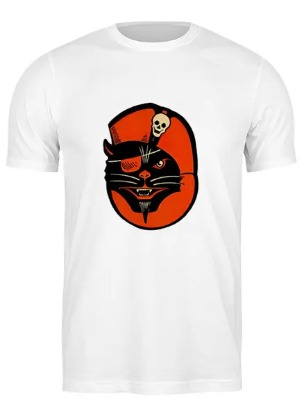 Заказать мужскую футболку в Москве. Футболка классическая Чёрный Кот-Пират от Виктор Гришин - готовые дизайны и нанесение принтов.