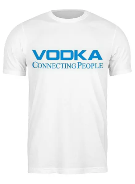 Заказать мужскую футболку в Москве. Футболка классическая водка/vodka от vita22 - готовые дизайны и нанесение принтов.