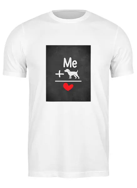 Заказать мужскую футболку в Москве. Футболка классическая I Love Dogs от Svetlana Locmanova - готовые дизайны и нанесение принтов.