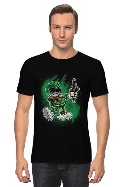 Заказать мужскую футболку в Москве. Футболка классическая Зелёный Рейнджер от printik - готовые дизайны и нанесение принтов.