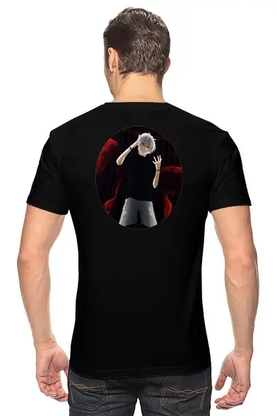 Заказать мужскую футболку в Москве. Футболка классическая Ken Kaneki Tokyo Ghoul от Альберт Тарасов - готовые дизайны и нанесение принтов.