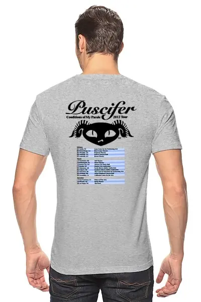 Заказать мужскую футболку в Москве. Футболка классическая Puscifer / Conditions Of My Parole от OEX design - готовые дизайны и нанесение принтов.