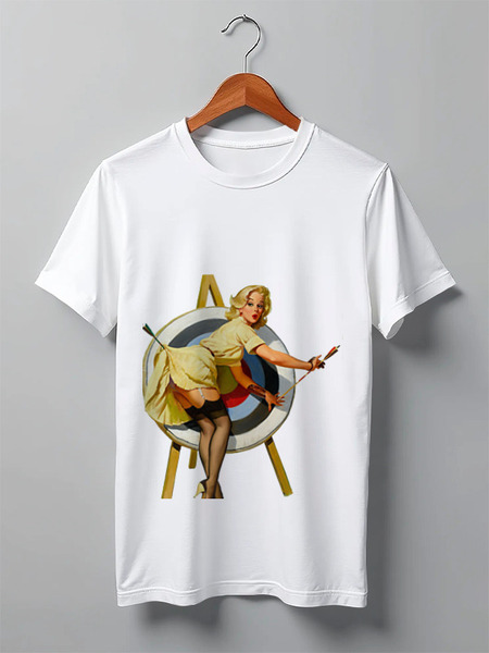 Заказать мужскую футболку в Москве. Футболка классическая Pin-Up от Женя Ильин - готовые дизайны и нанесение принтов.