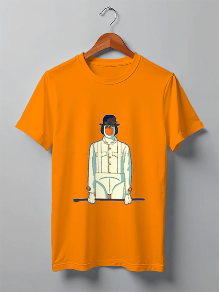 Заказать мужскую футболку в Москве. Футболка классическая Clockwork orange от YellowCloverShop - готовые дизайны и нанесение принтов.
