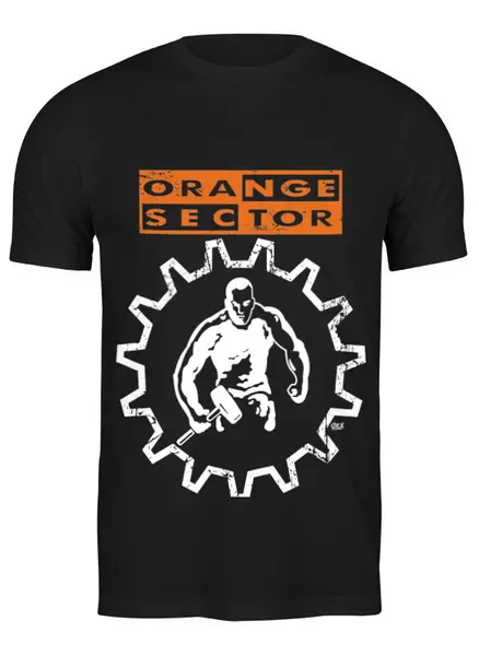Заказать мужскую футболку в Москве. Футболка классическая Orange Sector от OEX design - готовые дизайны и нанесение принтов.