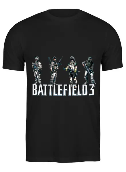 Заказать мужскую футболку в Москве. Футболка классическая Battlefield 3 от proFox - готовые дизайны и нанесение принтов.