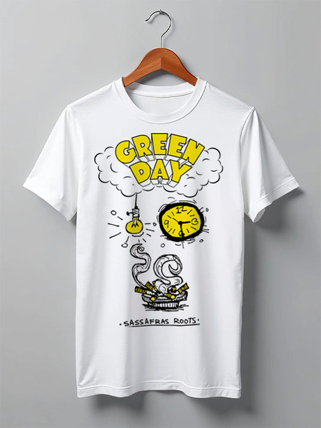 Заказать мужскую футболку в Москве. Футболка классическая Green Day от geekbox - готовые дизайны и нанесение принтов.