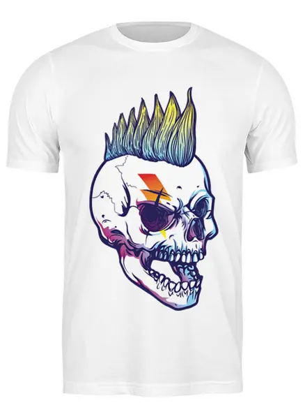 Заказать мужскую футболку в Москве. Футболка классическая Rock Skull от Jimmy Flash - готовые дизайны и нанесение принтов.