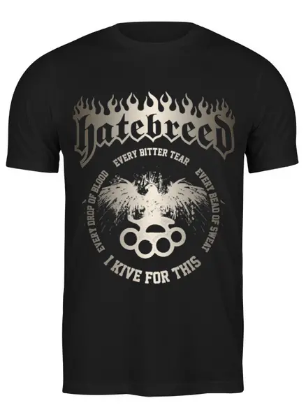 Заказать мужскую футболку в Москве. Футболка классическая Hatebreed  от geekbox - готовые дизайны и нанесение принтов.