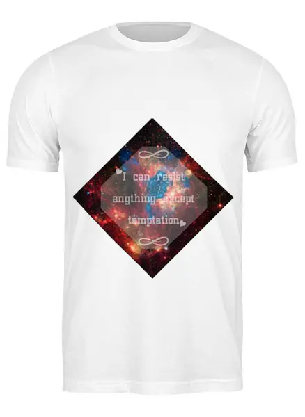 Заказать мужскую футболку в Москве. Футболка классическая Infinite Space от Лера Котова - готовые дизайны и нанесение принтов.