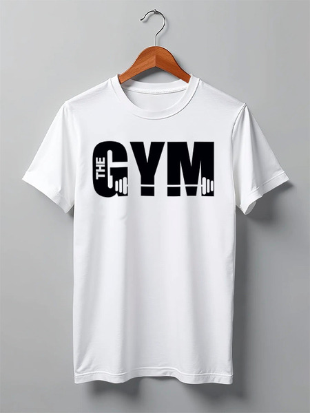 Заказать мужскую футболку в Москве. Футболка классическая The gym от Kostya  - готовые дизайны и нанесение принтов.