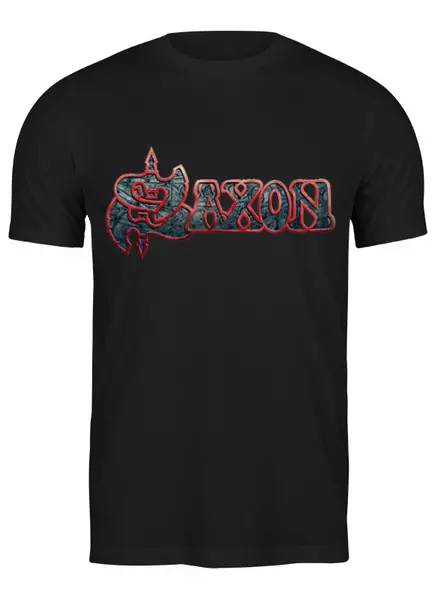 Заказать мужскую футболку в Москве. Футболка классическая Saxon от Fedor - готовые дизайны и нанесение принтов.