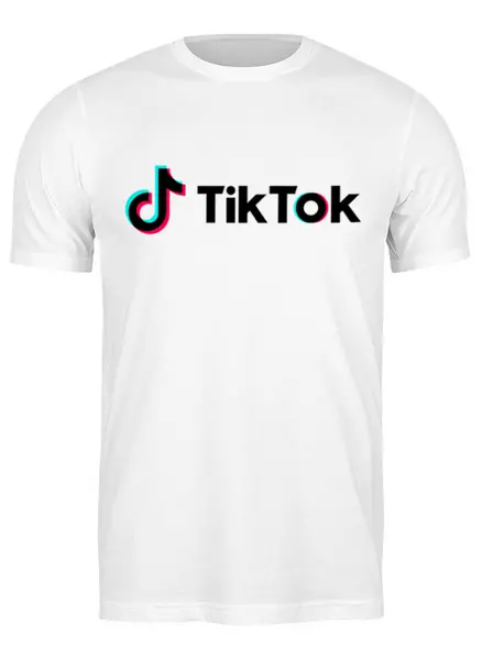 Заказать мужскую футболку в Москве. Футболка классическая TikTok  от DESIGNER   - готовые дизайны и нанесение принтов.