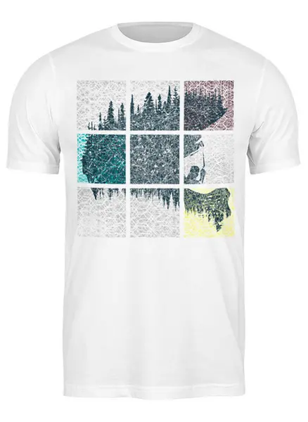 Заказать мужскую футболку в Москве. Футболка классическая Mountain Bike от oneredfoxstore@gmail.com - готовые дизайны и нанесение принтов.