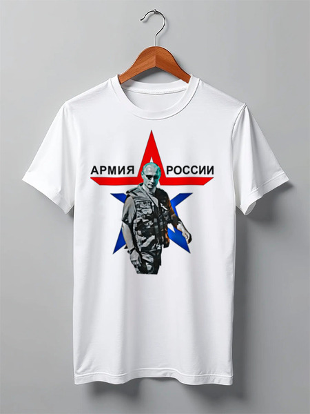 Заказать мужскую футболку в Москве. Футболка классическая Putin от Leichenwagen - готовые дизайны и нанесение принтов.